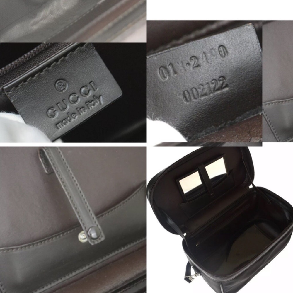 GUCCI Bamboo Vanity Leather Shoulder Bag - Picture 5 of 8